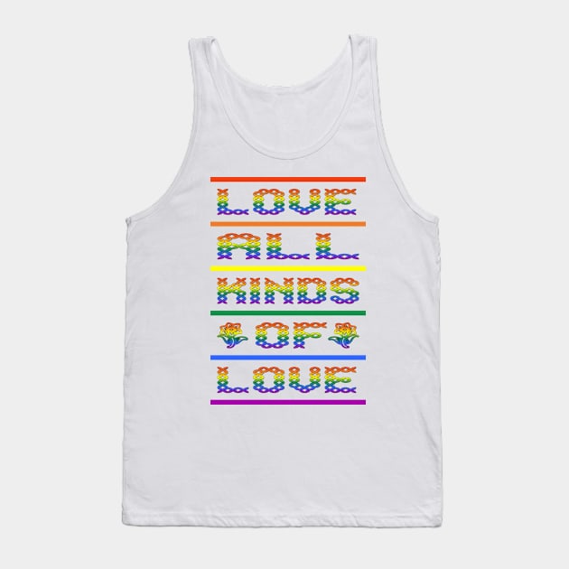 Love all Kinds of Love Tank Top by Aqua Juan